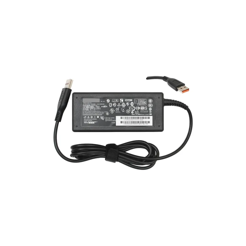 Cargador Lenovo 20V 3.25A punta lenovo yoga USB naranja